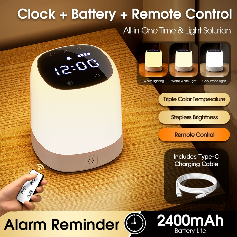 Portable LED Camping Lantern with Clock 2
