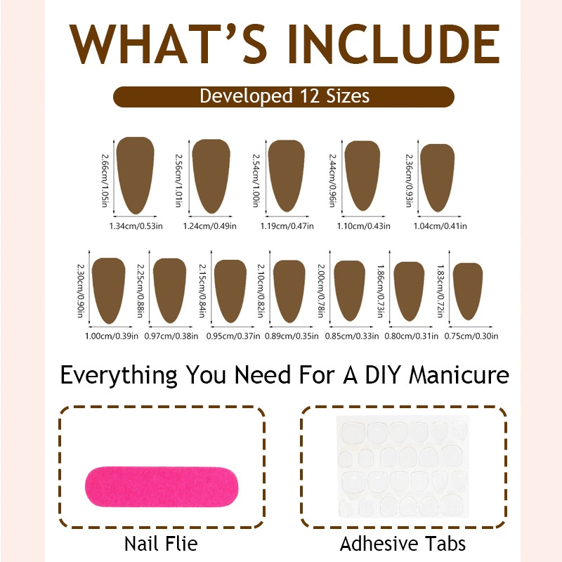 Boxed Press-On False Nail Set with Tools 5