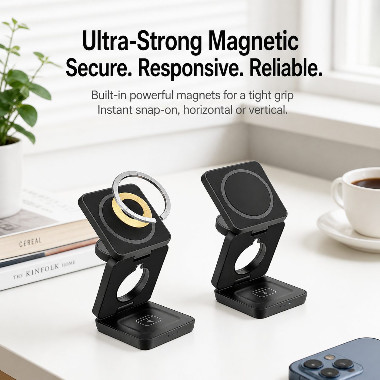 3-in-1 Foldable Magnetic Wireless Charging Stand 4