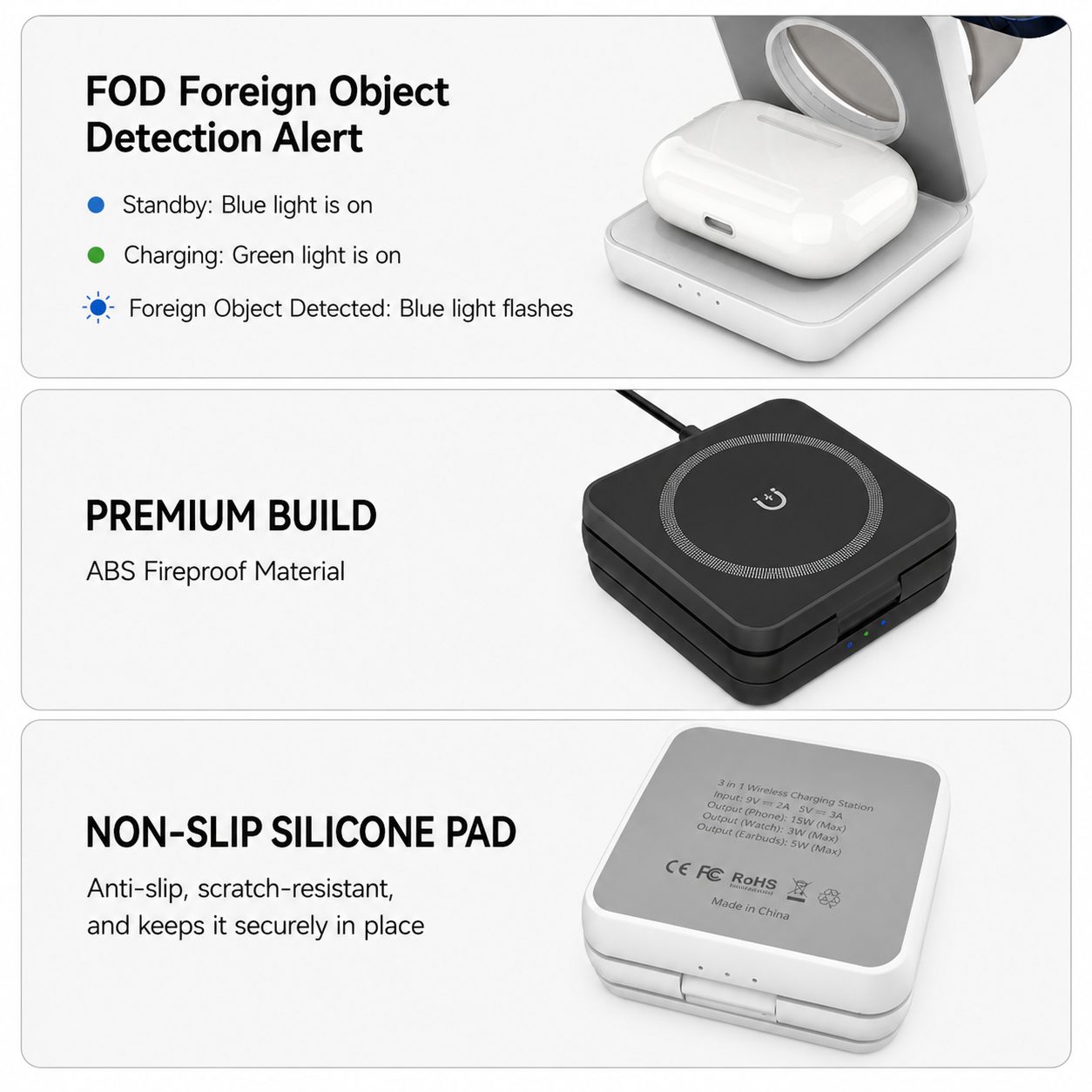 3-in-1 Foldable Magnetic Wireless Charging Stand 10