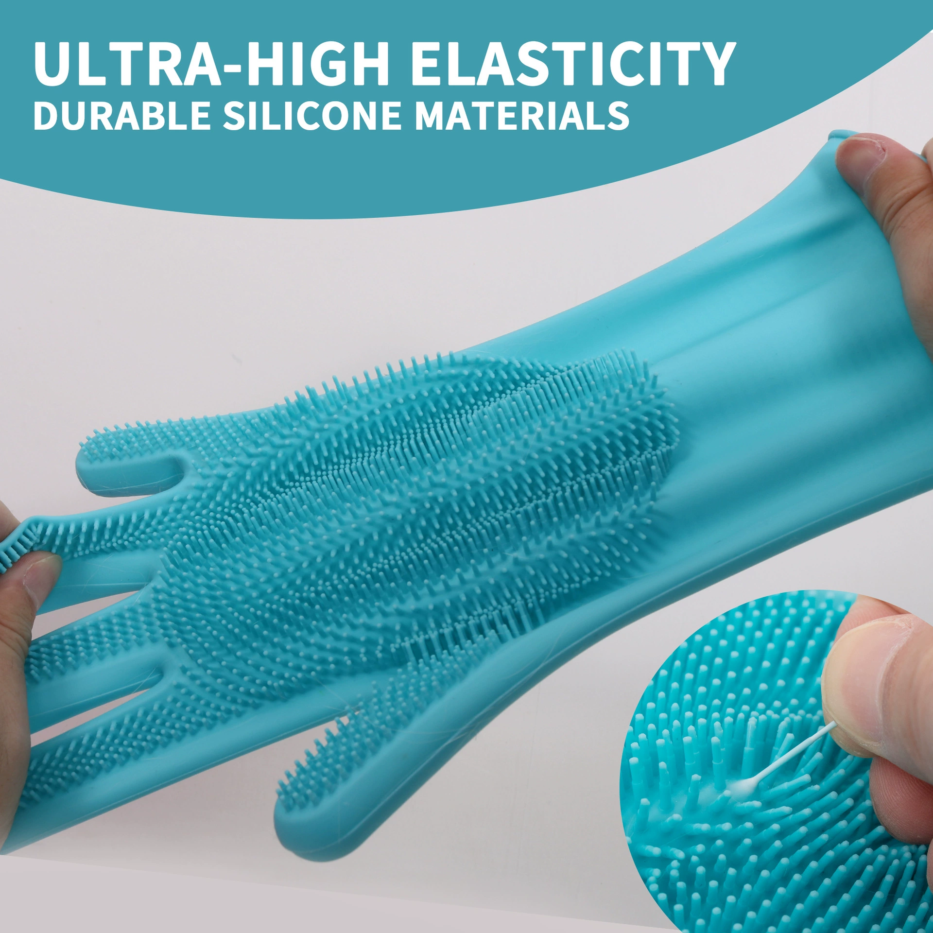 Pet Bathing Massage Grooming Gloves – 2 pcs 3