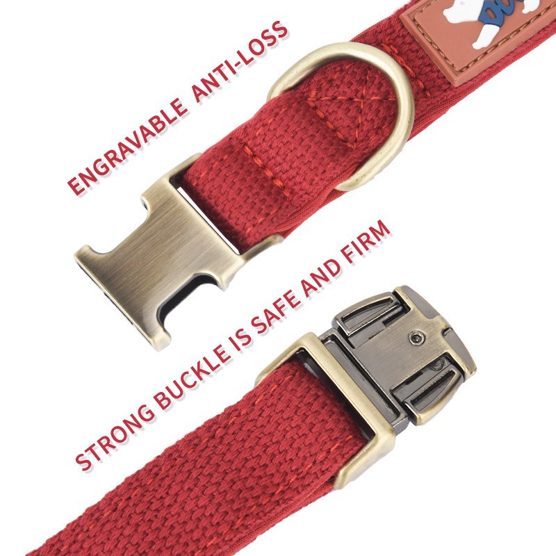 Adjustable Soft Webbing Dog Collar 6
