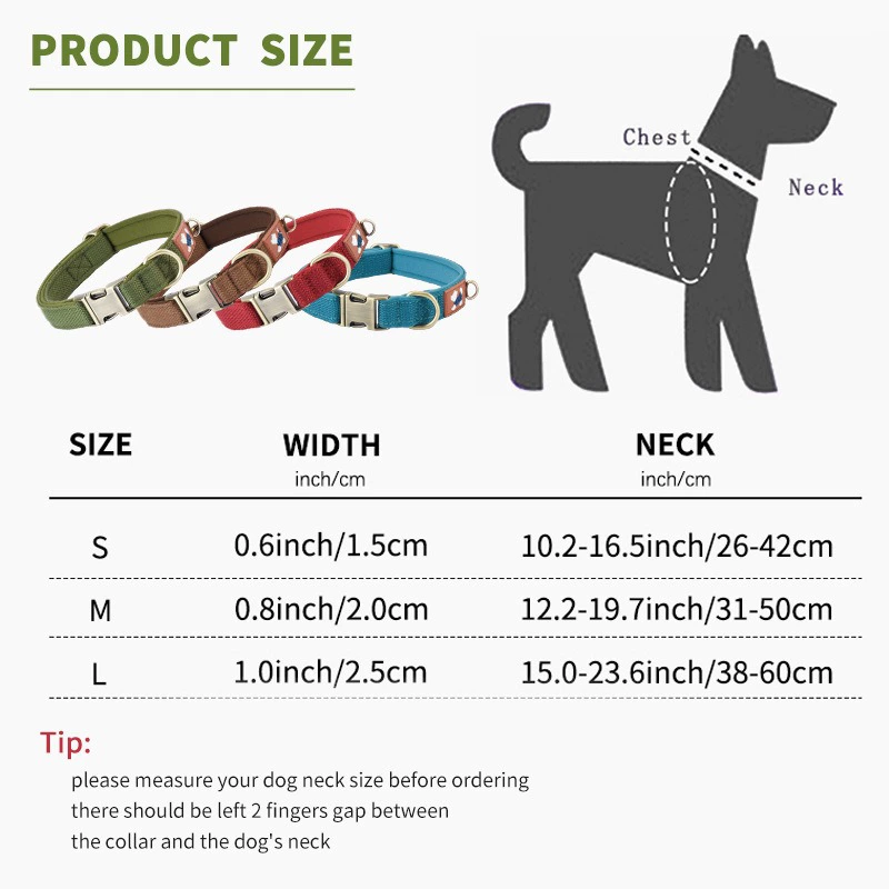 Adjustable Soft Webbing Dog Collar 2